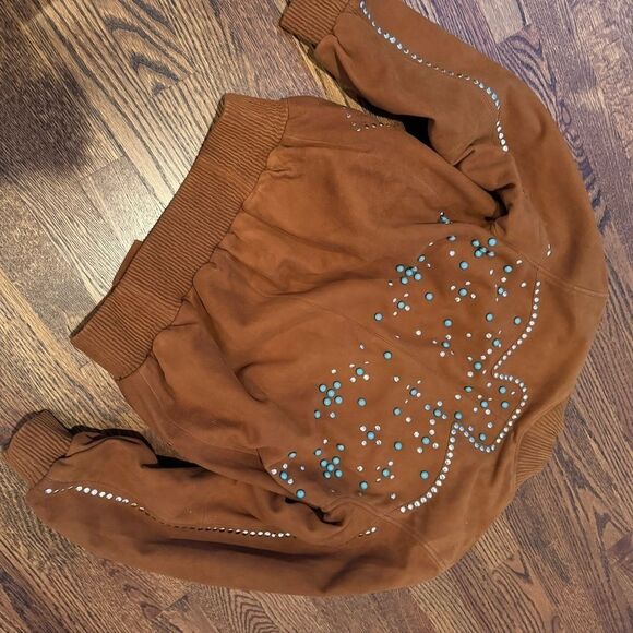 NWT Free People Dancassab Ennio Bomber Leather Suede Jacket Coat
Bead Stud Brown - Picture 7 of 9